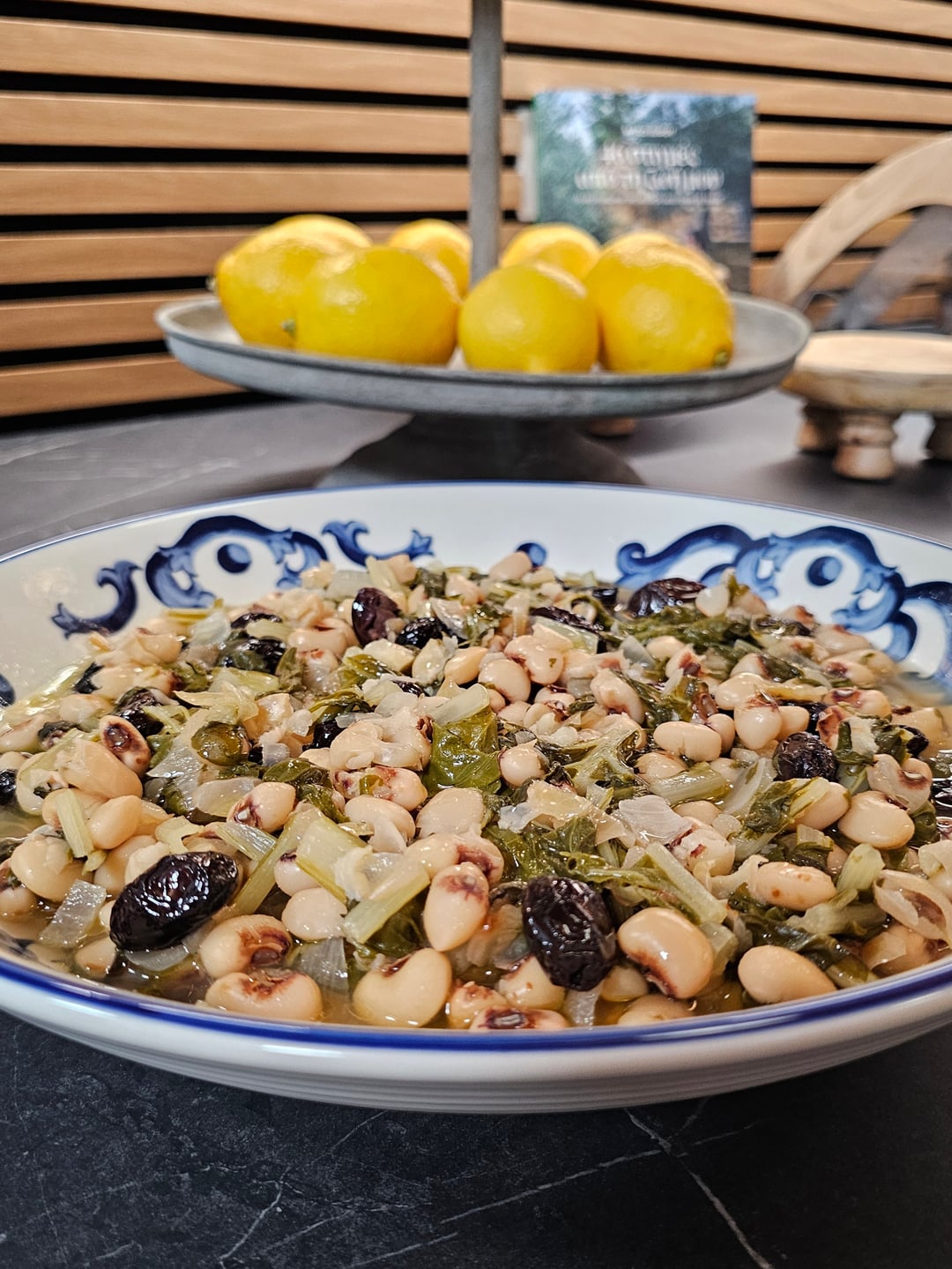 Black-Eyed Peas with Sautéed Greens (Louvia me Tigani) - Video recipe thumbnail