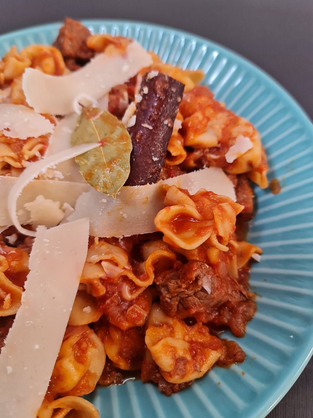 Beef Stew (Kokkinisto) with 4-Cheese Tortellini - Video recipe thumbnail