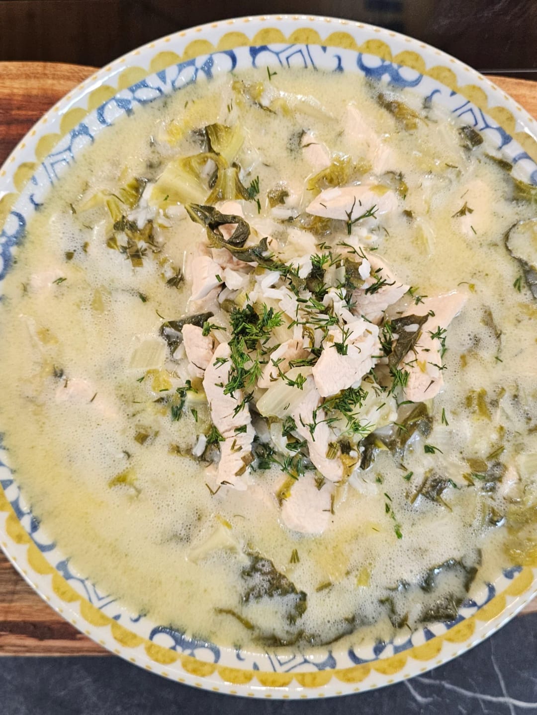 Chicken Magiritsa with Aromatic Greens - recipe