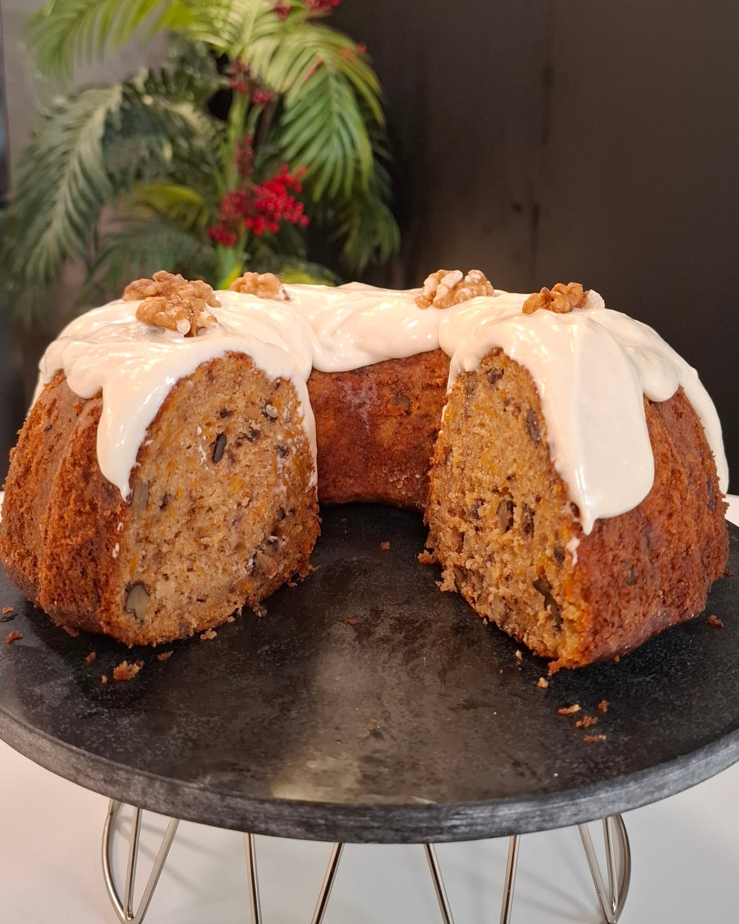 Carrot Cake with Cream Cheese Frosting and Walnuts - Video recipe thumbnail