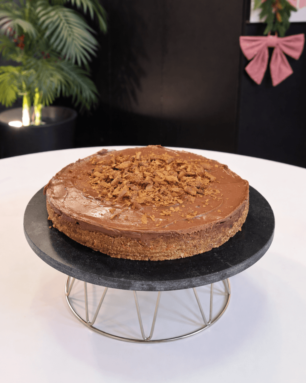 Cheesecake με πραλίνα φουντουκιού - recipe