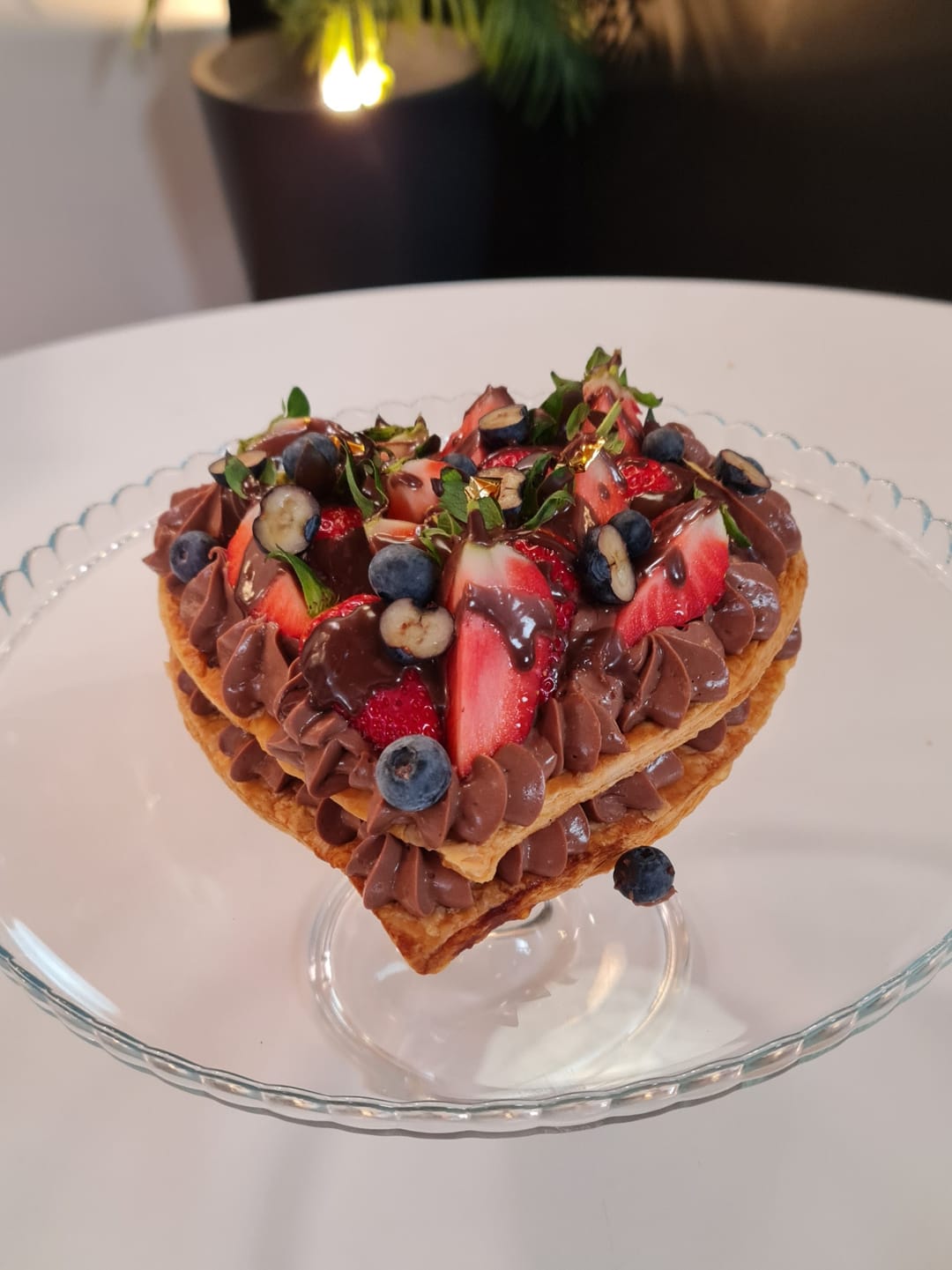 Heart-Shaped Chocolate Mille-Feuille - recipe