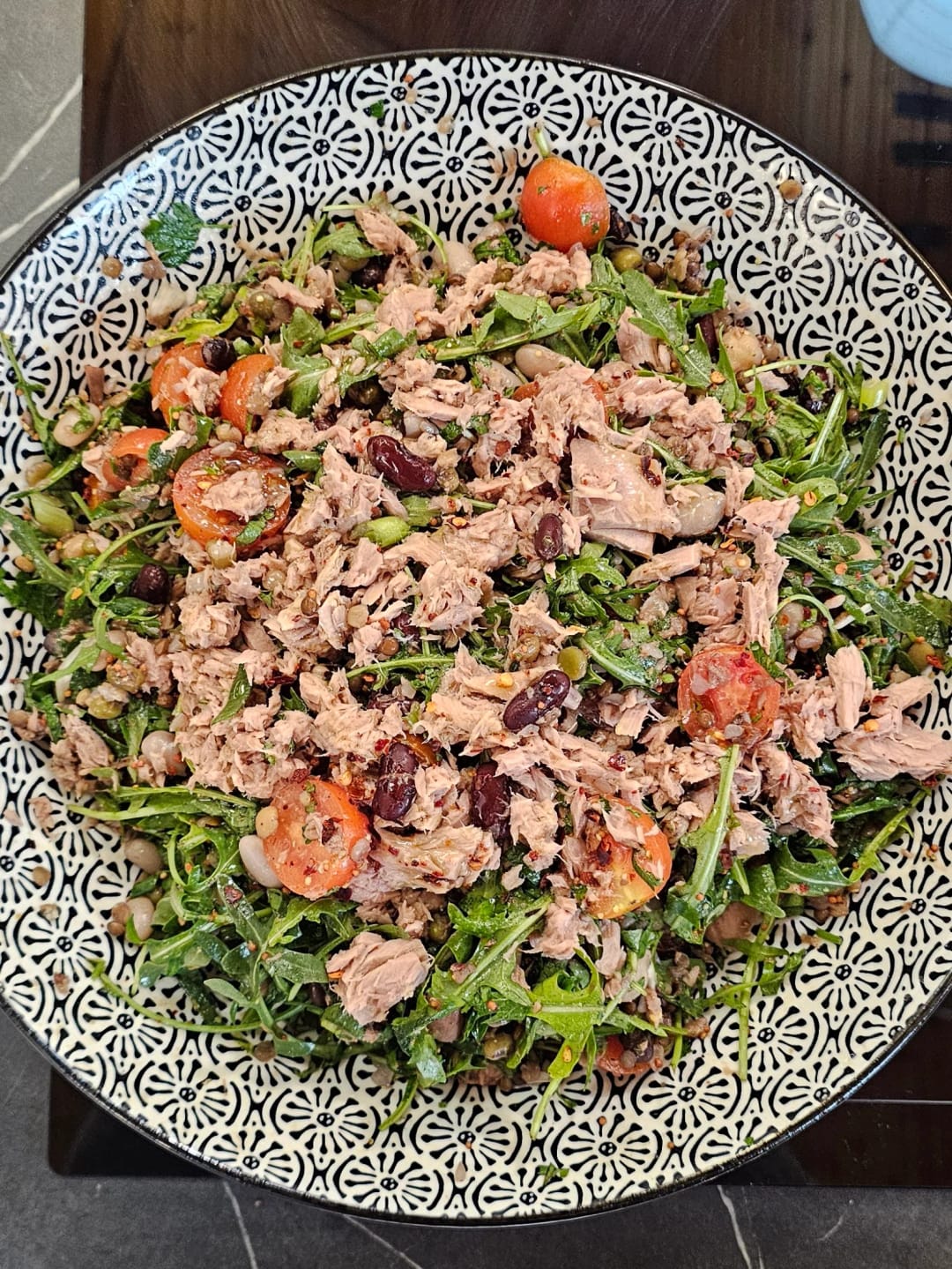Οσπριάδα με τόνο Trata και ντοματίνια - recipe