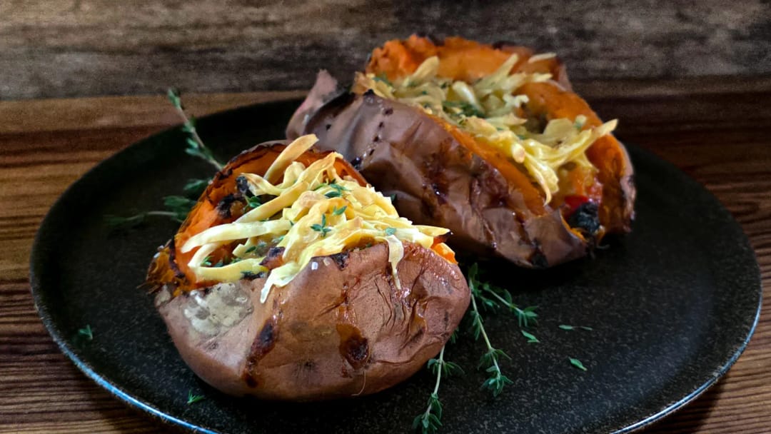 Lenten Stuffed Sweet Potatoes - recipe