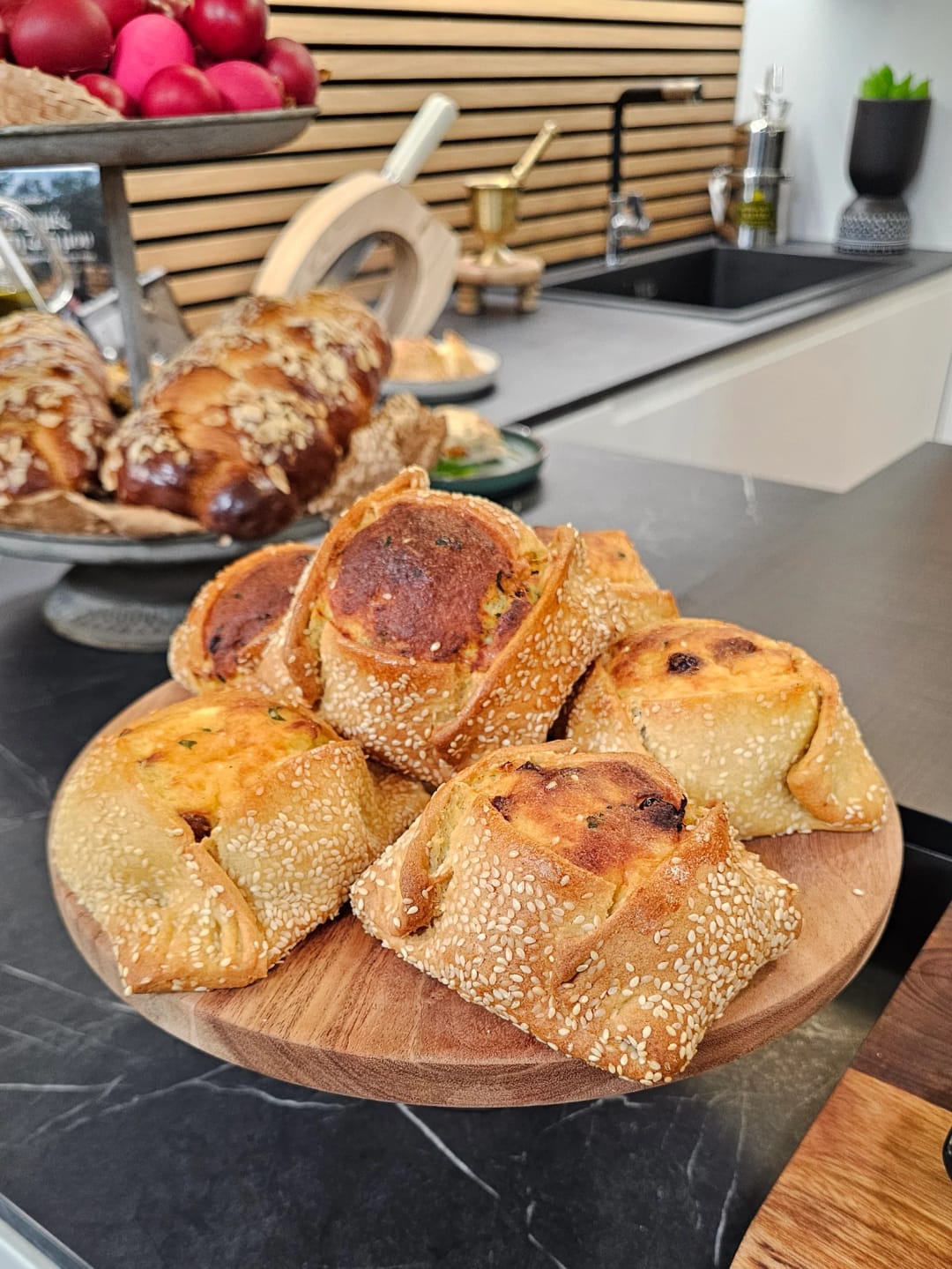 Light Flaounes with Anari Cheese - recipe