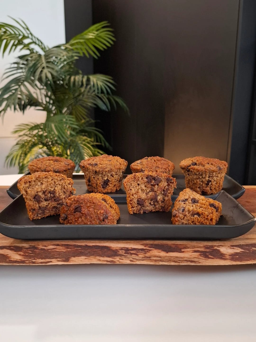 Oat, Banana, and Dark Chocolate Muffins - recipe