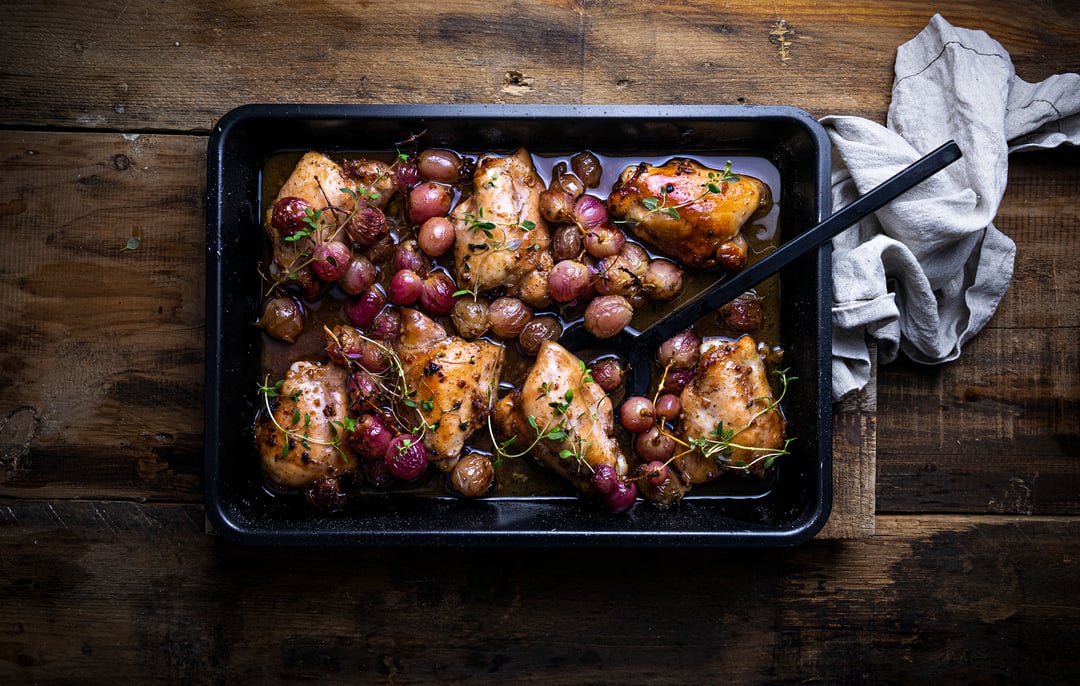 Κοτόπουλο με σταφύλι στο φούρνο - Recipe image