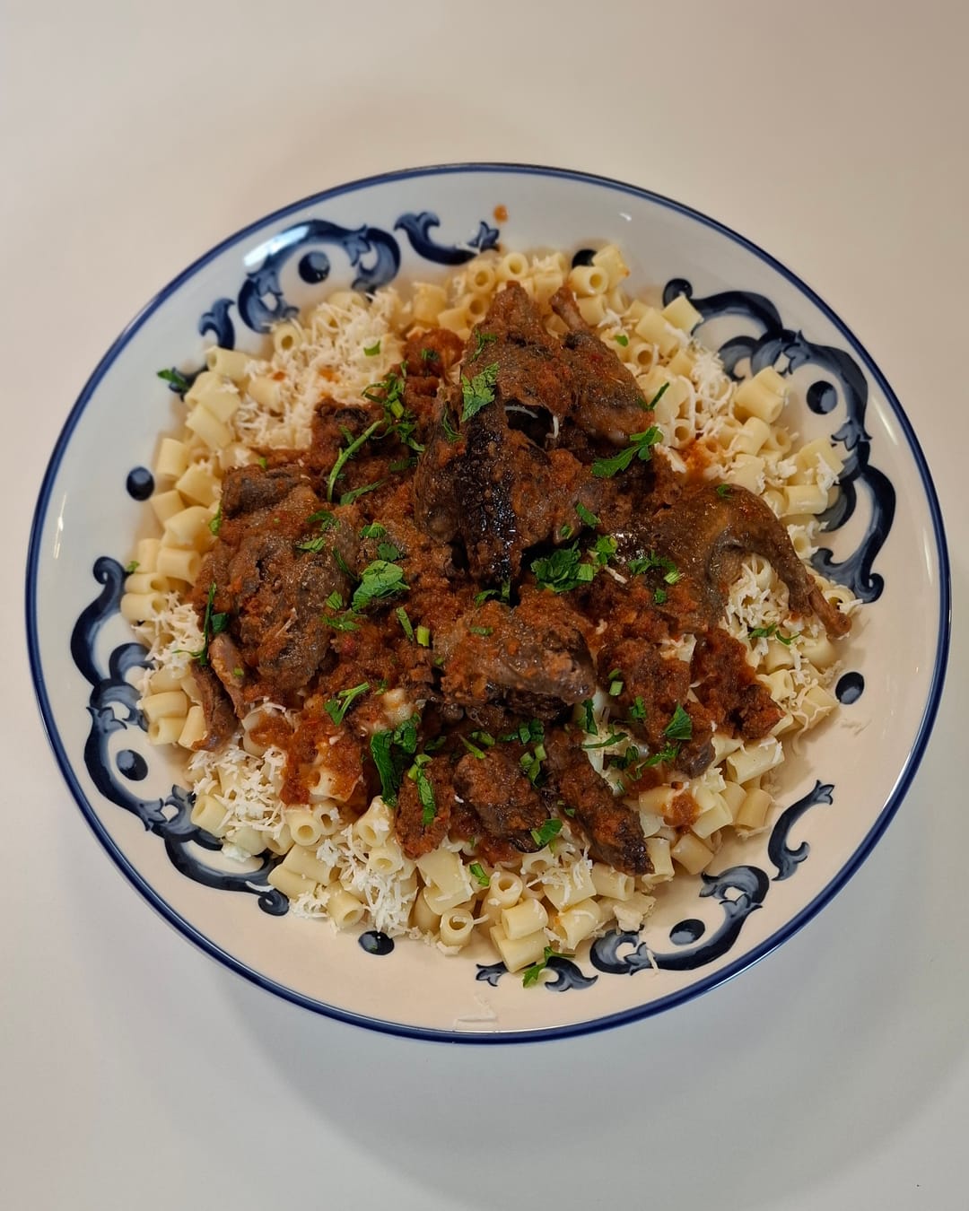 Περιστέρια με κοφτό μακαρονάκι - recipe