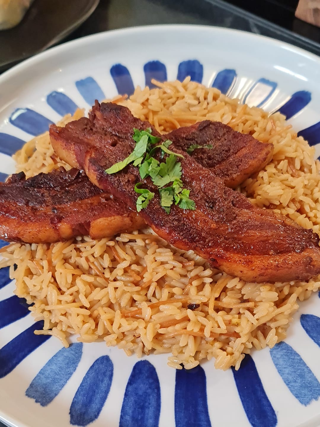 Pork Bacon with Wine and Carob Syrup - recipe