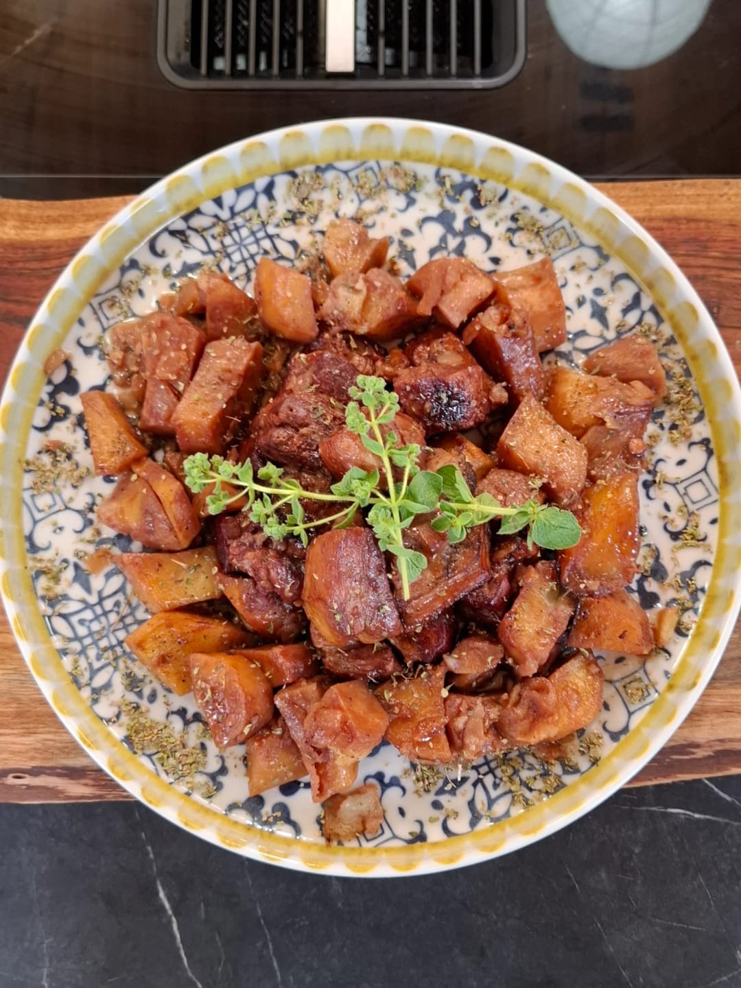 Pork Belly with Potatoes, Wine, and Lemon - recipe