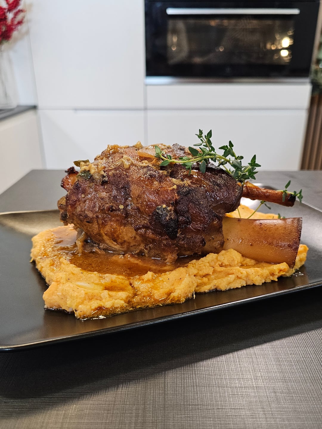 Pork Hocks with Commandaria Wine and Sweet Potato Purée - Video recipe thumbnail