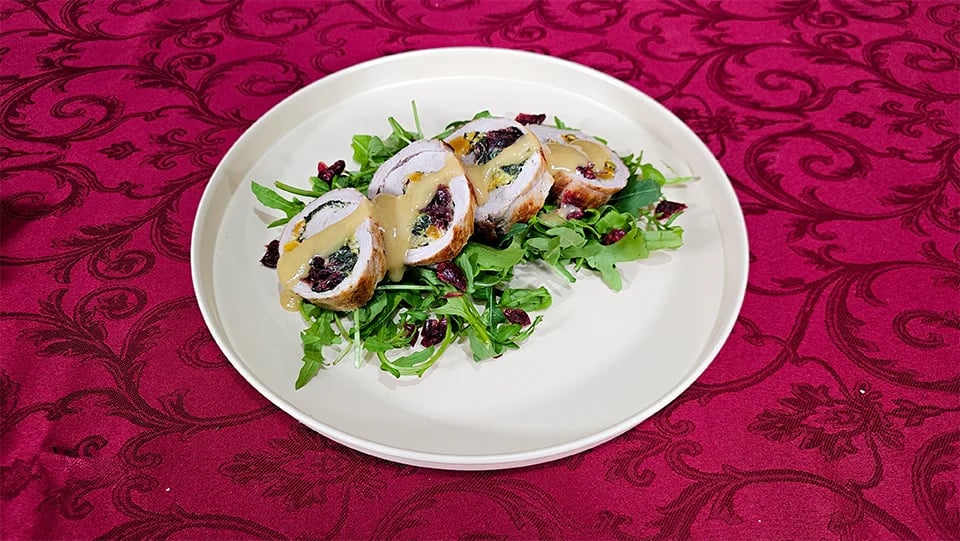 Pork Tenderloin Stuffed with Spinach and Pistachios - Recipe image