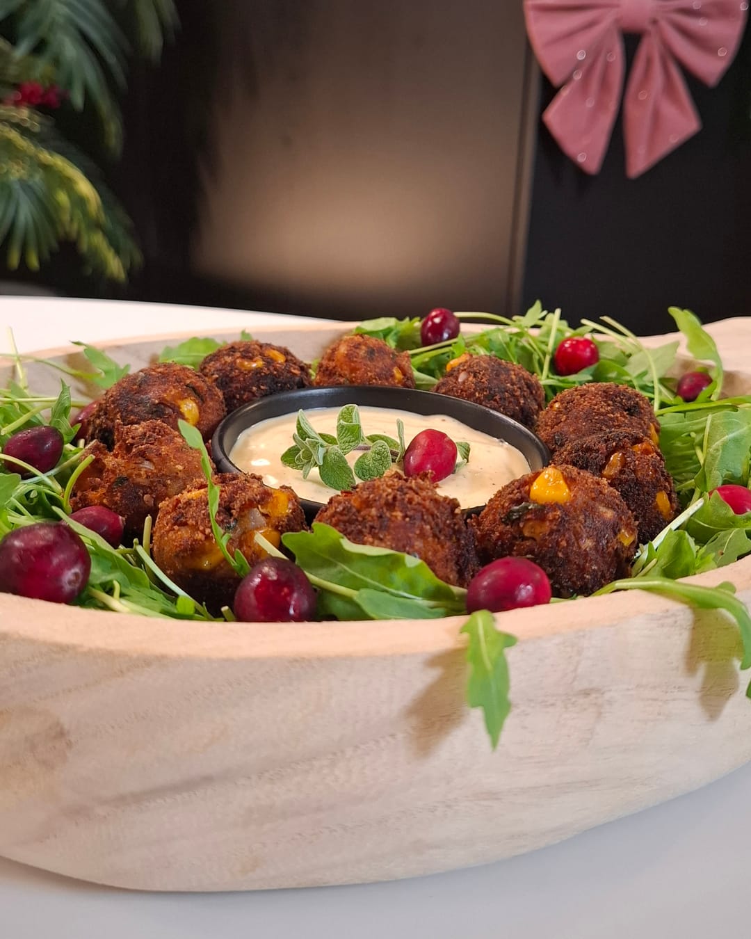 Spicy Smoked Tuna Sweet Potato Croquettes - recipe