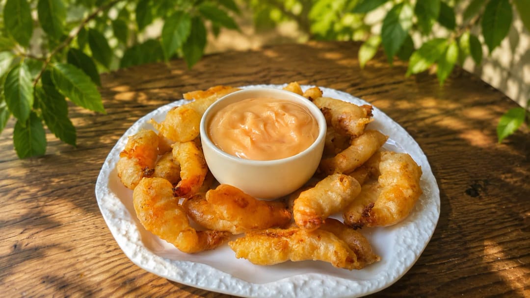 Tempura Shrimp with Sweet Chili Mayonnaise - recipe