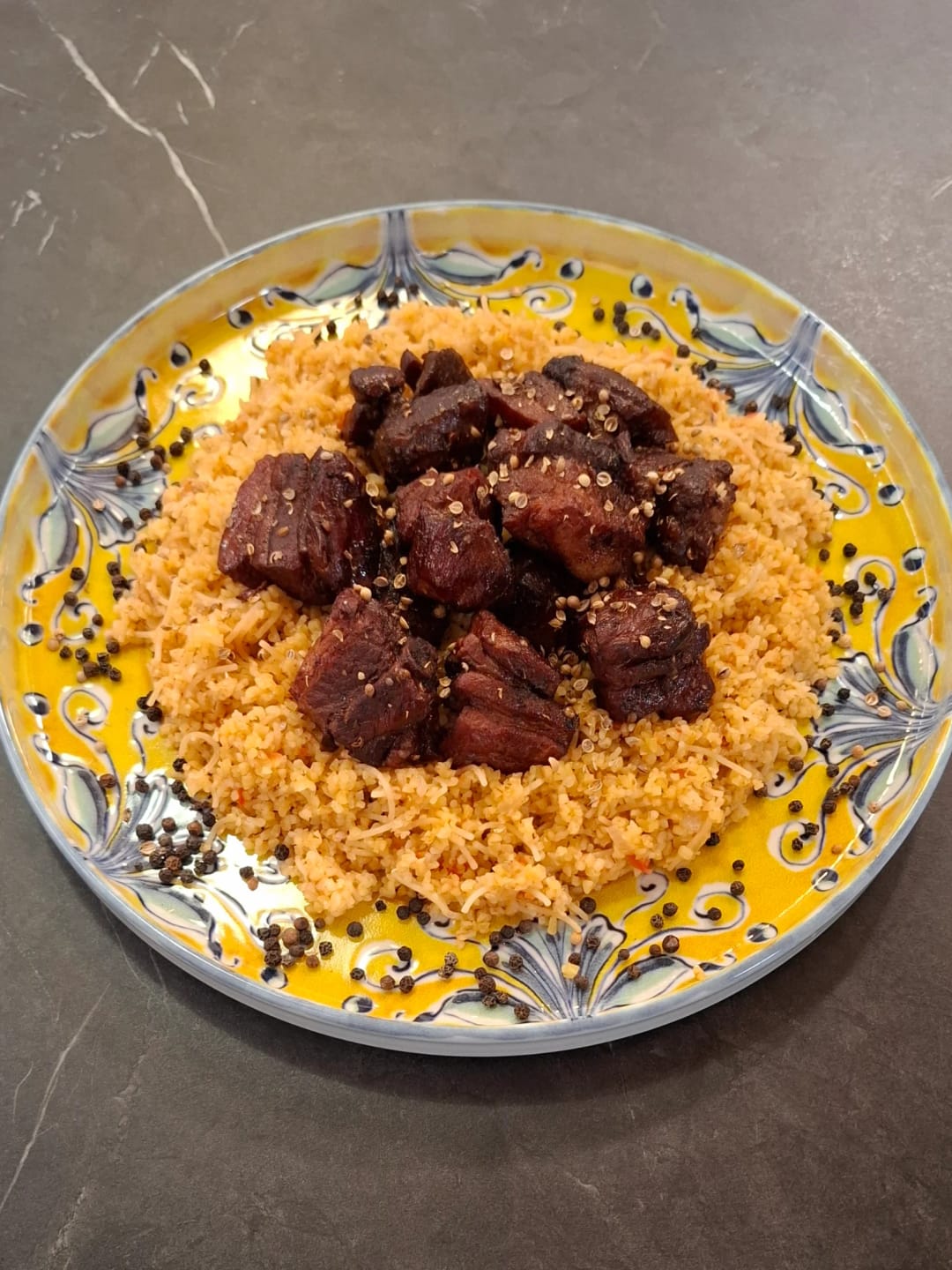 Wine-Infused Afelia - recipe